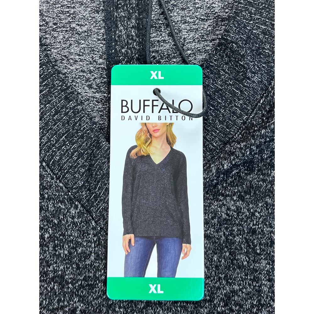 Buffalo David Bitton NWT Grey V-Neck Cozy Top XL